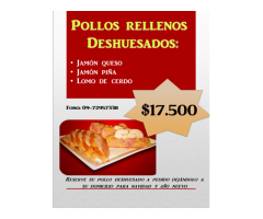 RESERVE SUS POLLOS DESHUESADOS