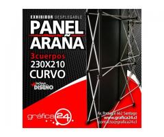 Panel Publicitario Desplegable, Panel Araña 3 Cuerpos