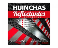 Huinchas Metálicas Reflectantes en Zinc Alum