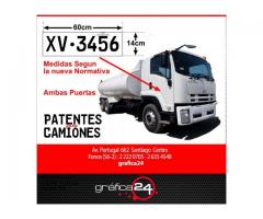Patentes Adhesivas y Magneticas para Puertas de Camiones