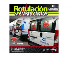 Rotulación Gráfica Autoadhesiva de Ambulancias