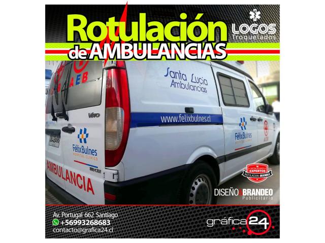 Rotulación Gráfica Autoadhesiva de Ambulancias - 5/6