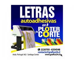 LOGOTIPOS Y GRAFICAS ADHESIVAS TROQUELADAS EN PLOTER DE CORTE