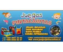 ARRIENDO DE JUEGOS INFLABLES PRODUCCIONES PINTACARITAS  RANCAGUA