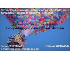 Psicopedagoga a Domicilio Fernanda Valencia