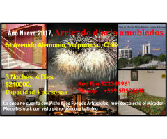 Año Nuevo 2017 en Valparaiso, arriendo amoblado diario