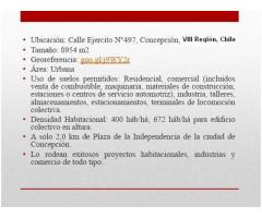 Venta Terreno Urbano, sector centro, Concepción, Chile.