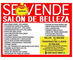 SE VENDE SALON DE BELLEZA COMPLETO