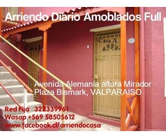 arriendo por dia casa amoblada en valparaiso wifi cable 1d1b