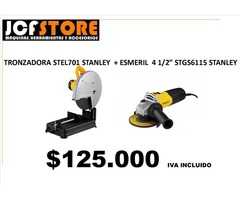 OFERTA TRONZADORA STANLEY + ESMERIL 4 1/2"