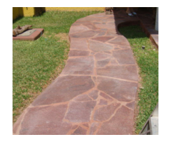 Venta e instalación de piedra laja farallones roja