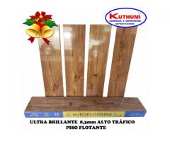 oferta navideña piso flotante madera natural ultra brillante 8.3 mm alto trafico