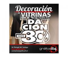 ROTULACION DE VITRINAS CON VINILO ADHESIVO