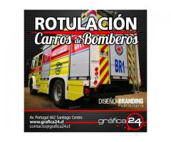 Gráfica Adhesiva para Carros de Bomberos