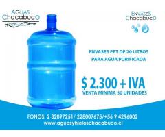 se vende envases pet para agua purificada