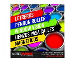 Letreros, pendones, publicidad, stickers, logotipos, autoadhesivos, empavonados